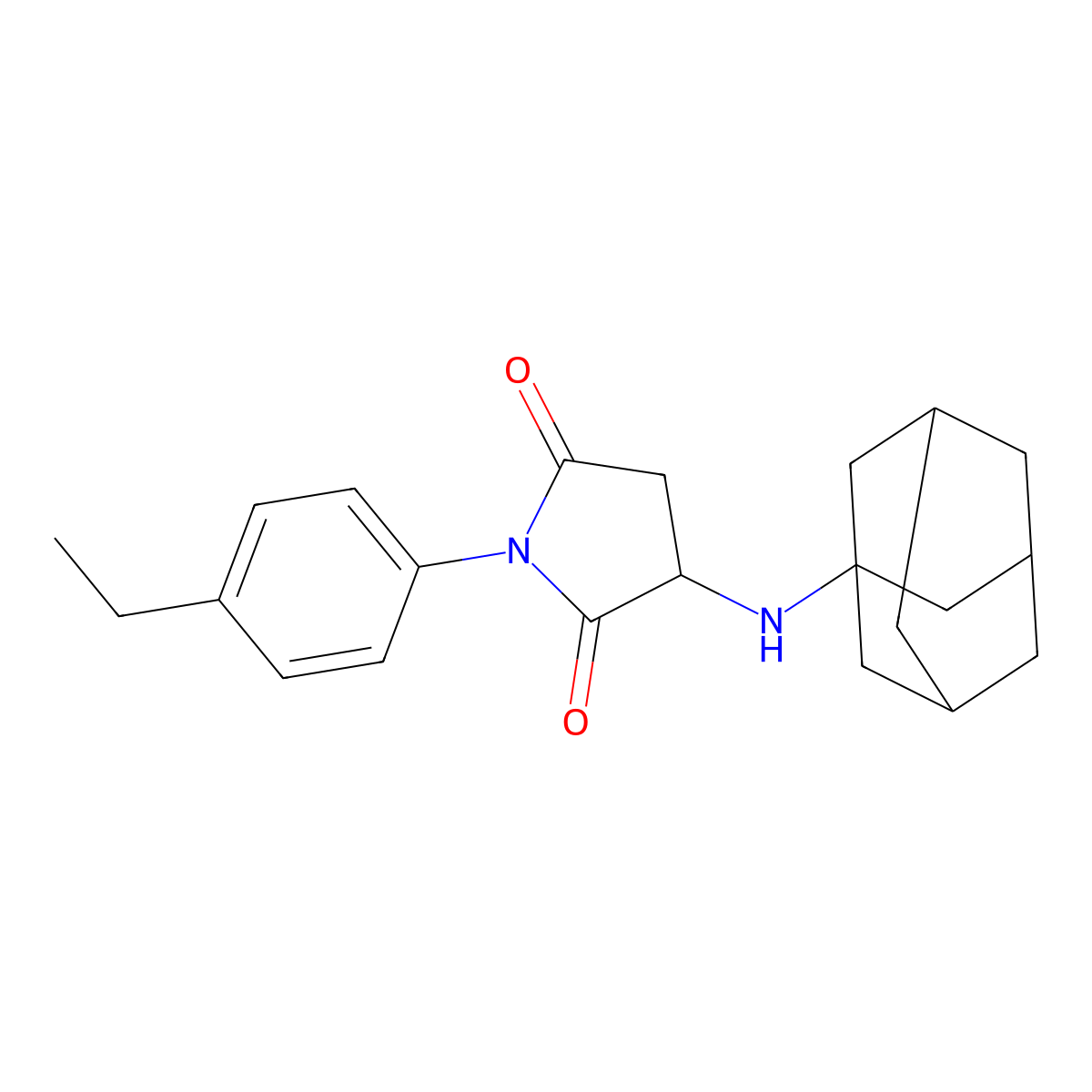 3-(1-Adamantylamino)-1-(4-ethylphenyl)pyrrolidine-2,5-dione molecular structure, CAS 1009575-03-4