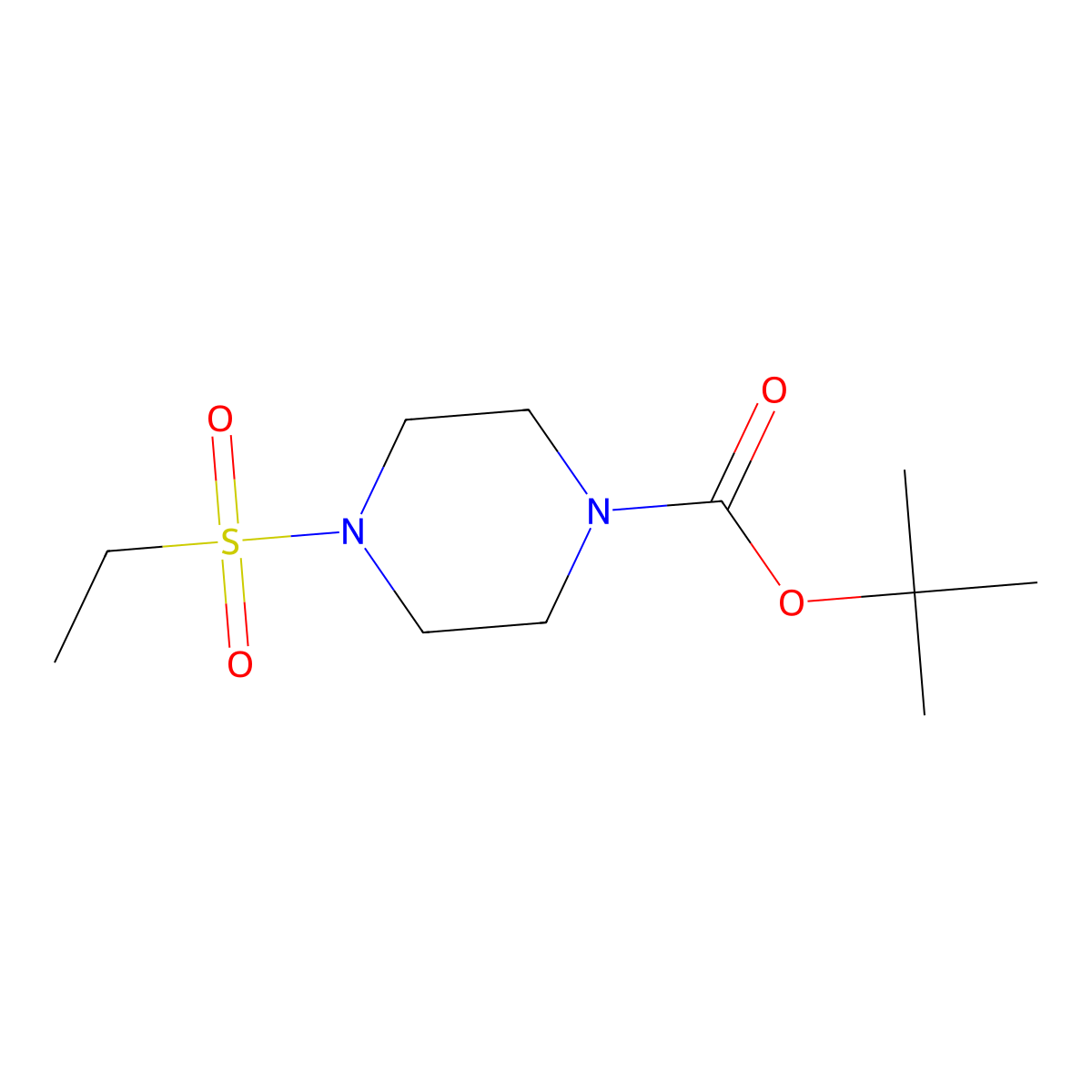 tert-Butyl 4-(ethanesulfonyl)-piperazine-1-carboxylate molecular structure, CAS 1009576-98-0