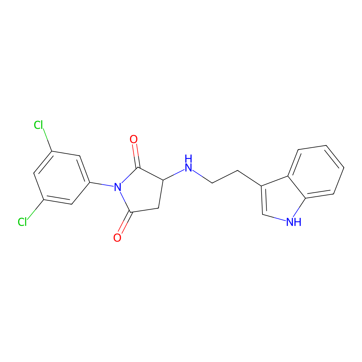 1-(3,5-dichlorophenyl)-3-{[2-(1H-indol-3-yl)ethyl]amino}pyrrolidine-2,5-dione molecular structure, CAS 1009578-51-1