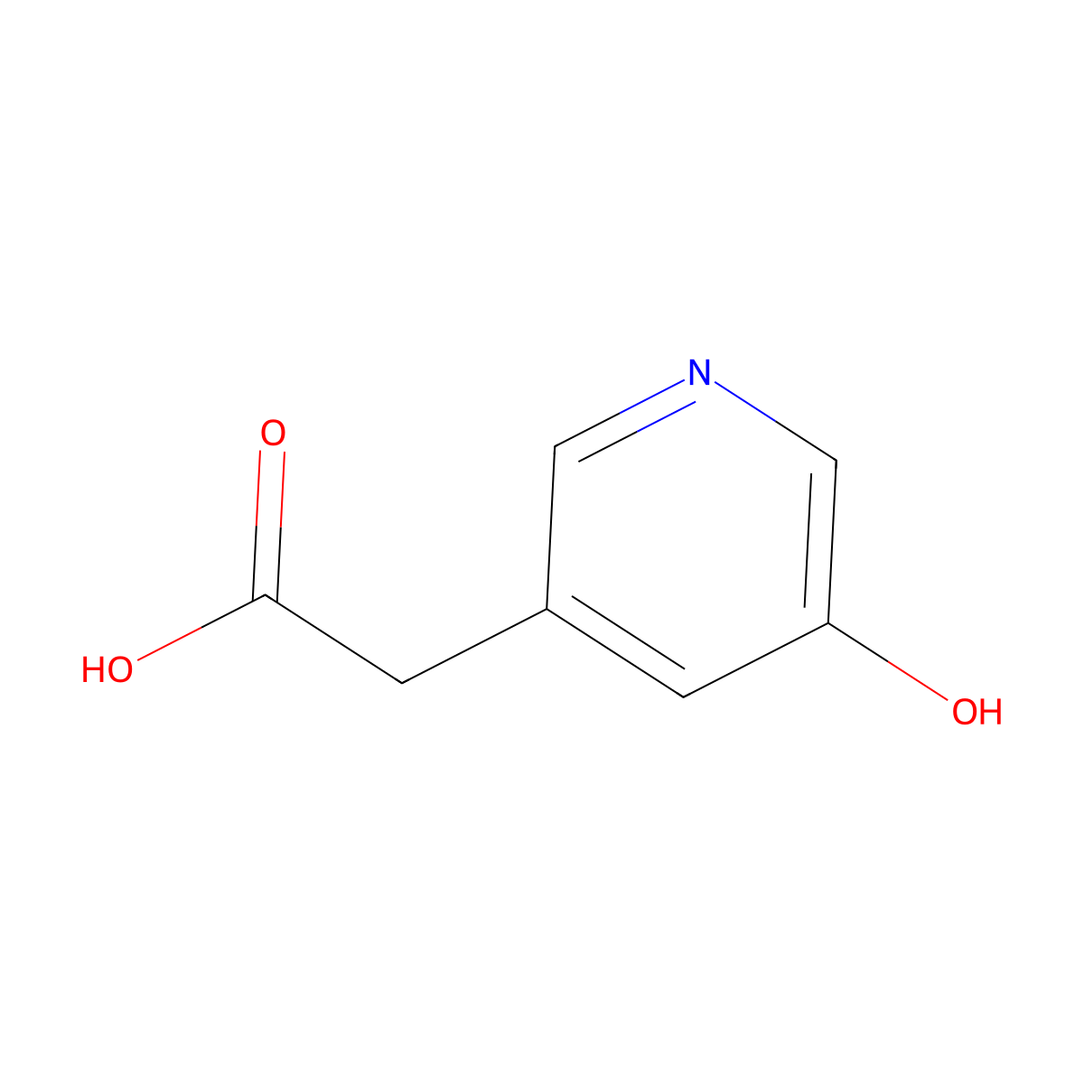 2-(5-Hydroxypyridin-3-yl)acetic acid molecular structure, CAS 100958-68-7
