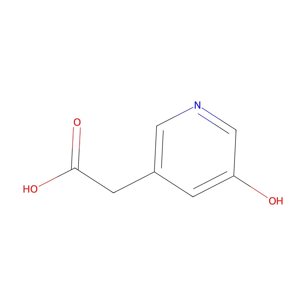 2-(5-Hydroxypyridin-3-yl)acetic acid molecular structure, CAS 100958-68-7