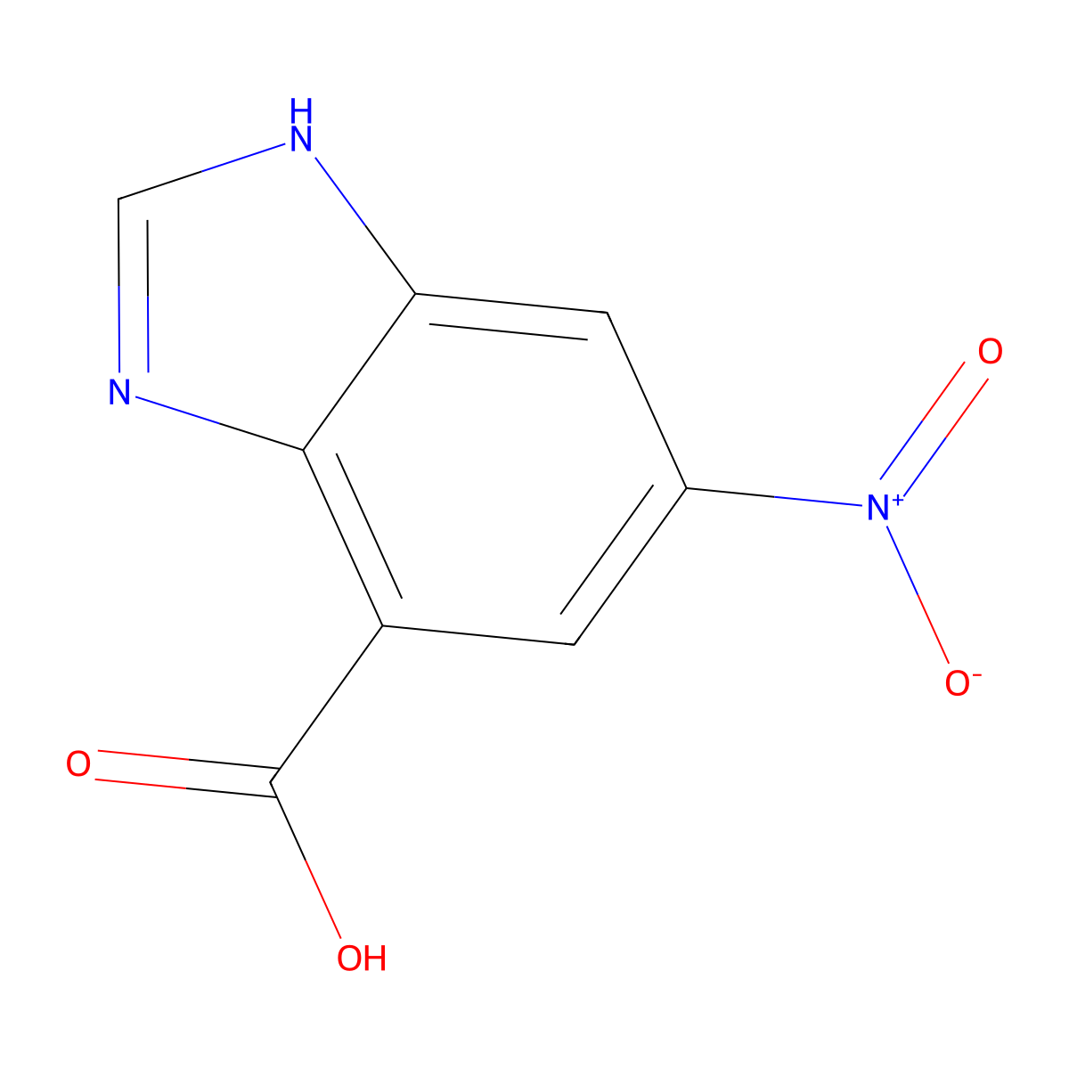 6-Nitro-1H-benzo[d]imidazole-4-carboxylic acid molecular structure, CAS 100959-76-0
