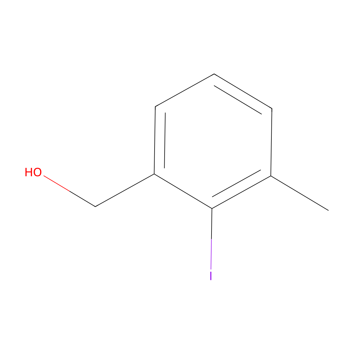 (2-Iodo-3-methylphenyl)methanol molecular structure, CAS 100959-88-4