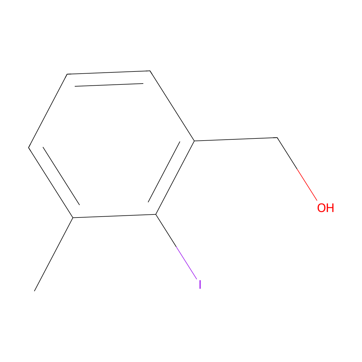 (2-Iodo-3-methylphenyl)methanol molecular structure, CAS 100959-88-4