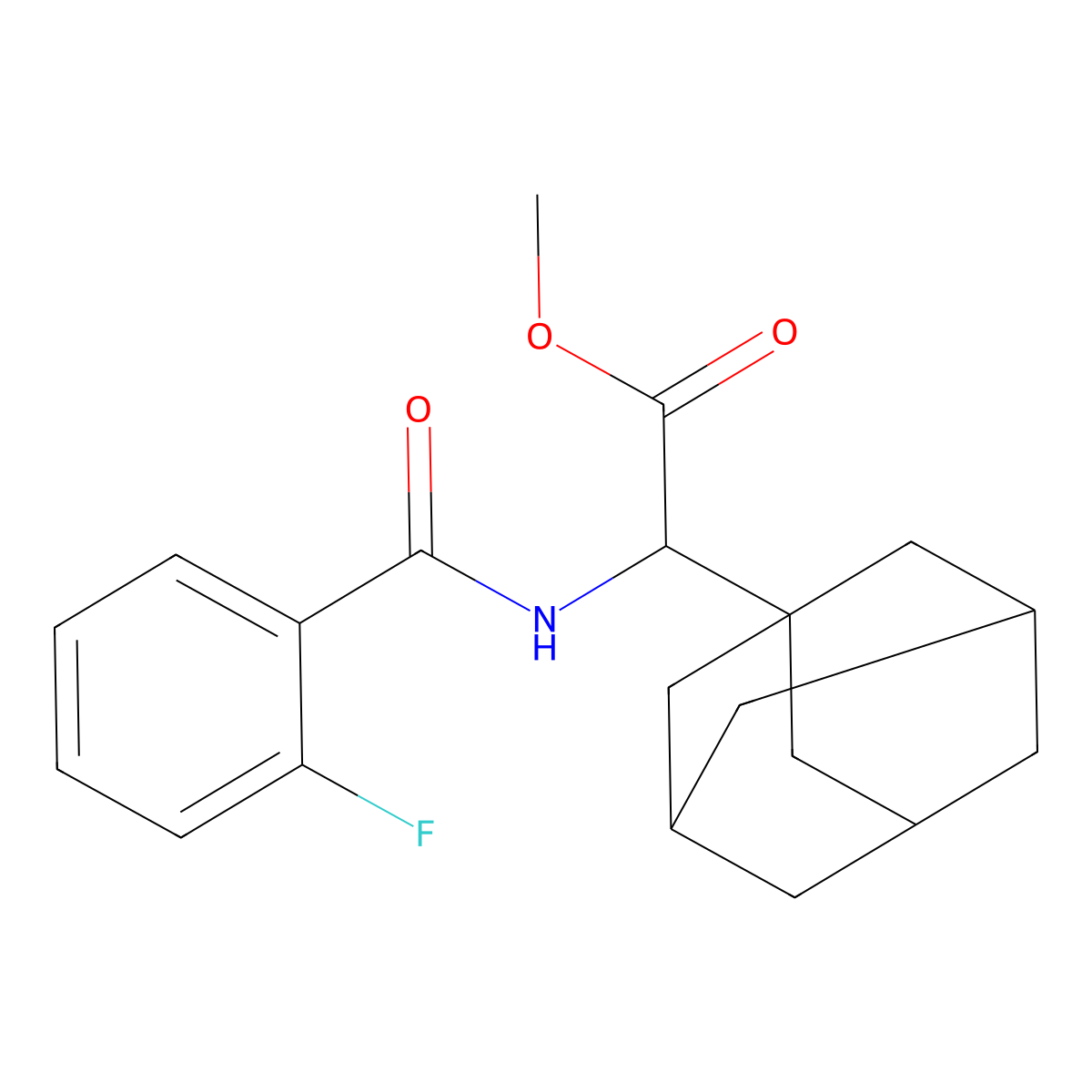 Methyl 1-adamantyl[(2-fluorobenzoyl)amino]acetate molecular structure, CAS 1009592-80-6