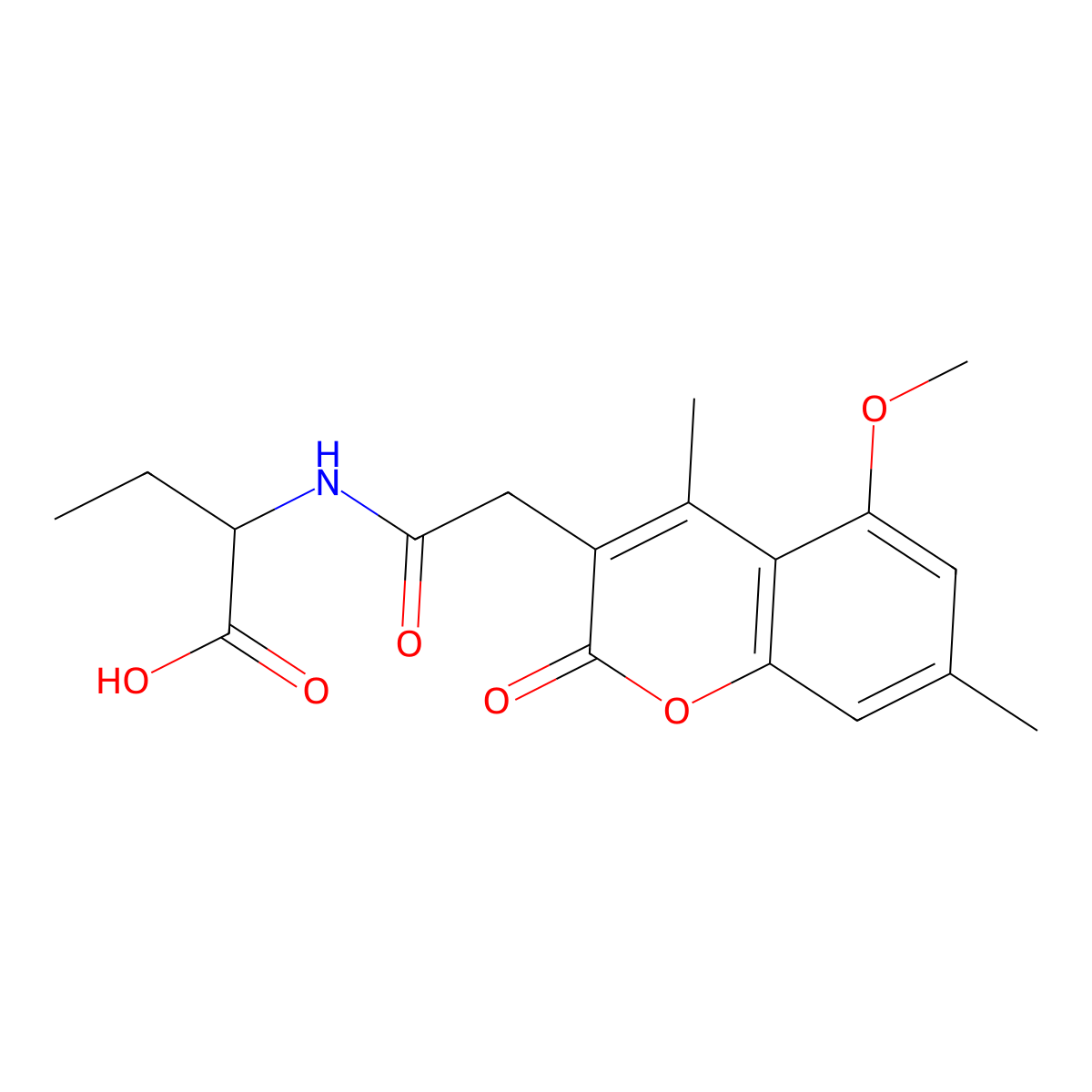 2-{[(5-methoxy-4,7-dimethyl-2-oxo-2H-chromen-3-yl)acetyl]amino}butanoic acid molecular structure, CAS 1009598-29-1