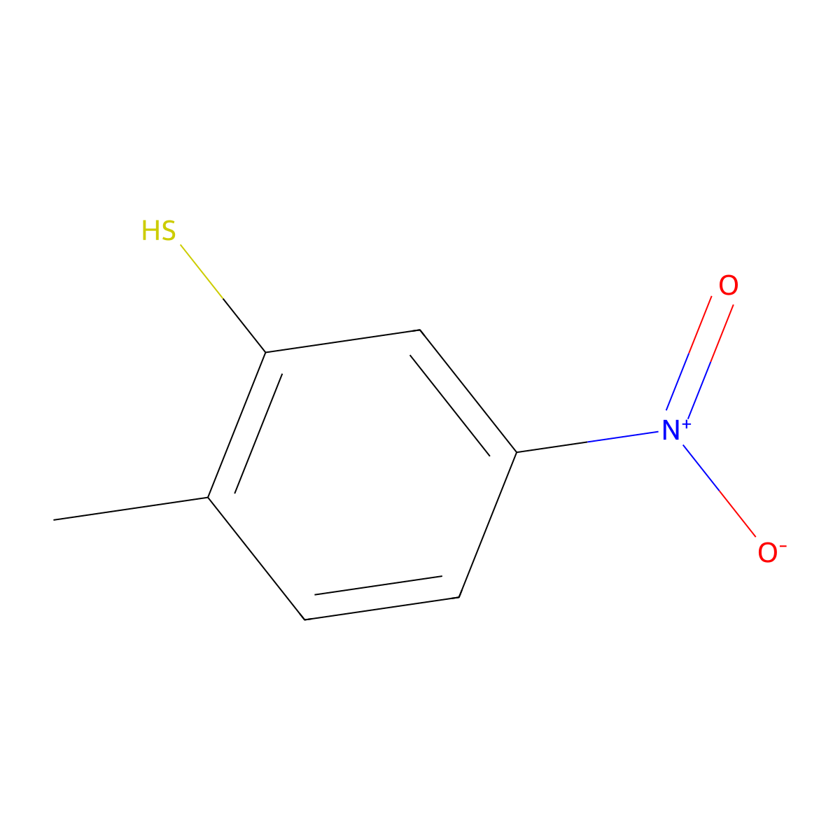 2-Methyl-5-nitrobenzenethiol molecular structure, CAS 100960-02-9