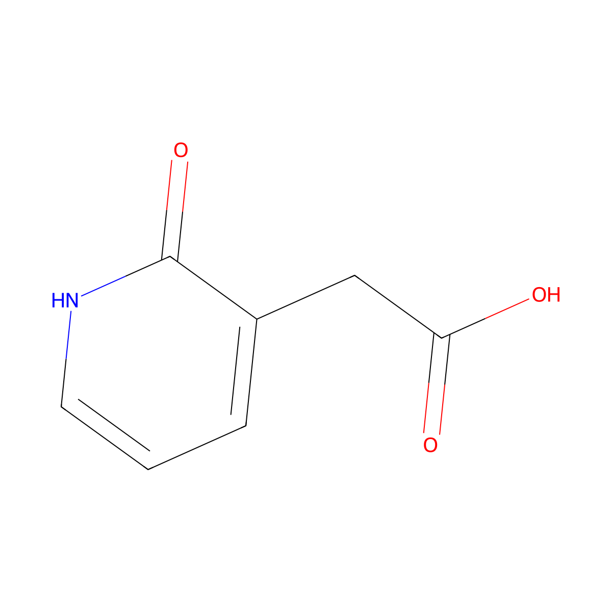 1,2-Dihydro-2-oxo-3-pyridineacetic acid molecular structure, CAS 100960-03-0