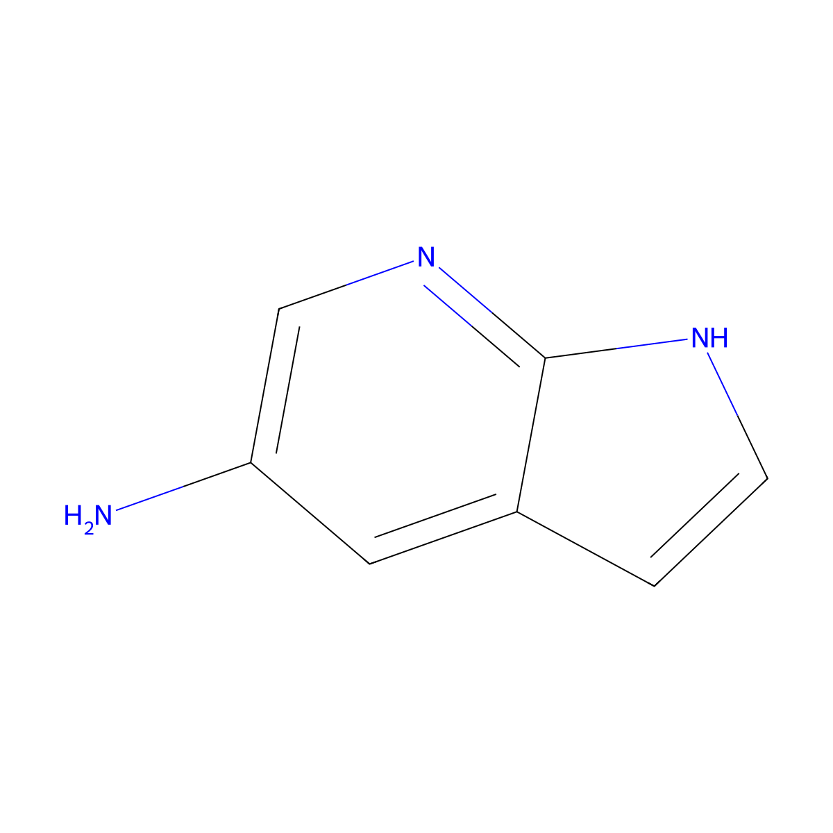 1H-pyrrolo(2,3-b)pyridin-5-amine molecular structure, CAS 100960-07-4