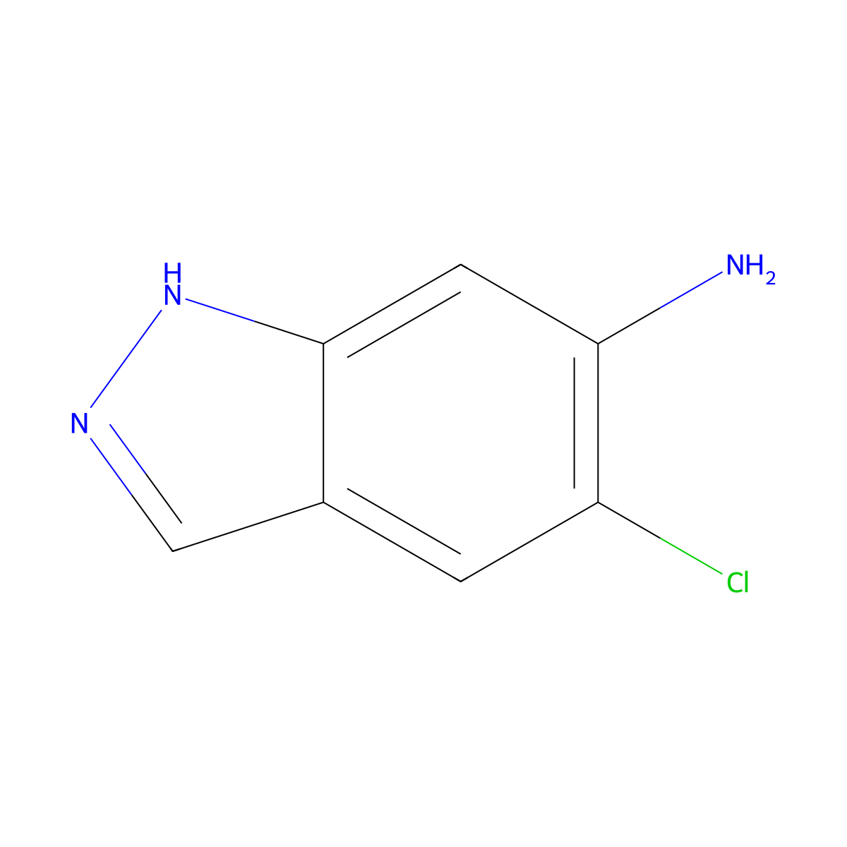 5-chloro-1H-indazol-6-amine molecular structure, CAS 100960-35-8