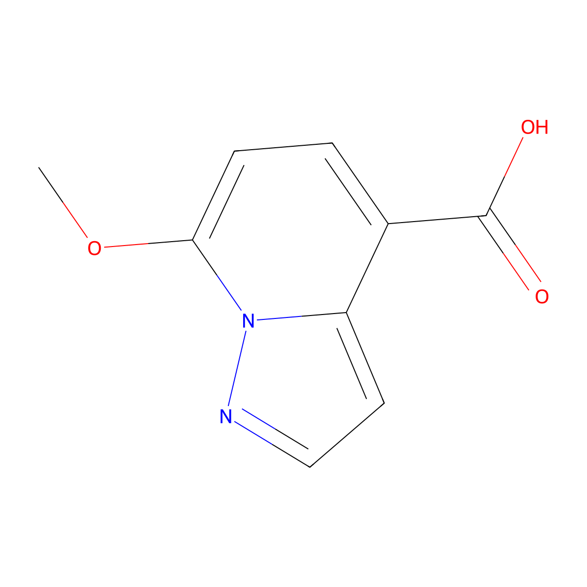 7-Methoxypyrazolo[1,5-a]pyridine-4-carboxylic acid molecular structure, CAS 1009601-94-8