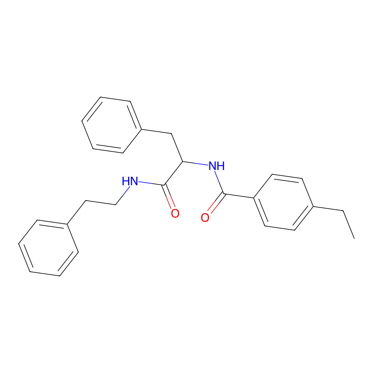 Nalpha-[(4-ethylphenyl)carbonyl]-N-(2-phenylethyl)phenylalaninamide molecular structure, CAS 1009603-02-4