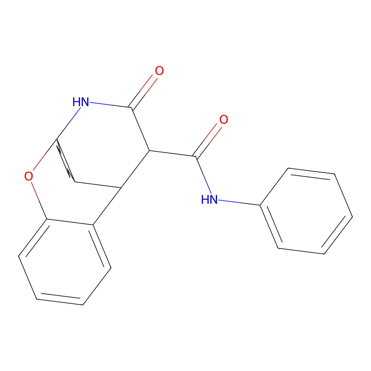 12-oxo-N-phenyl-1,2,3,4,9,9a-hexahydro-4a,9-(epiminoethano)xanthene-11-carboxamide molecular structure, CAS 1009606-81-8