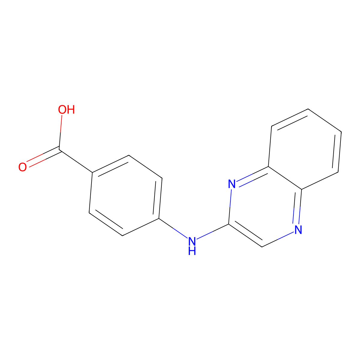 4-(quinoxalin-2-ylamino)benzoic Acid molecular structure, CAS 100962-02-5