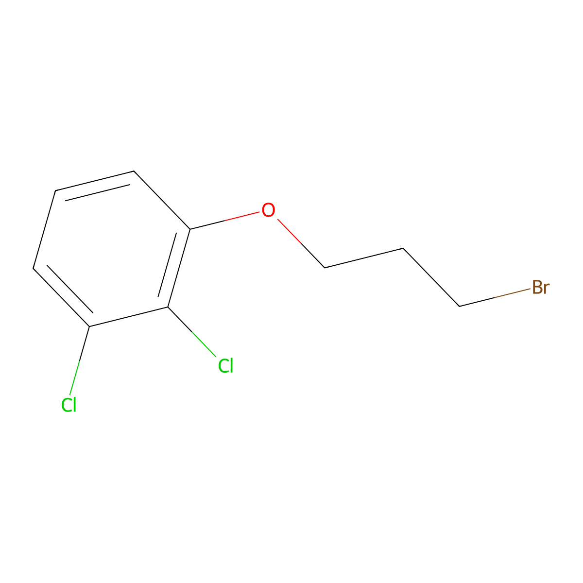 3-Bromopropyl 2,3-dichlorophenyl ether molecular structure, CAS 1009621-74-2