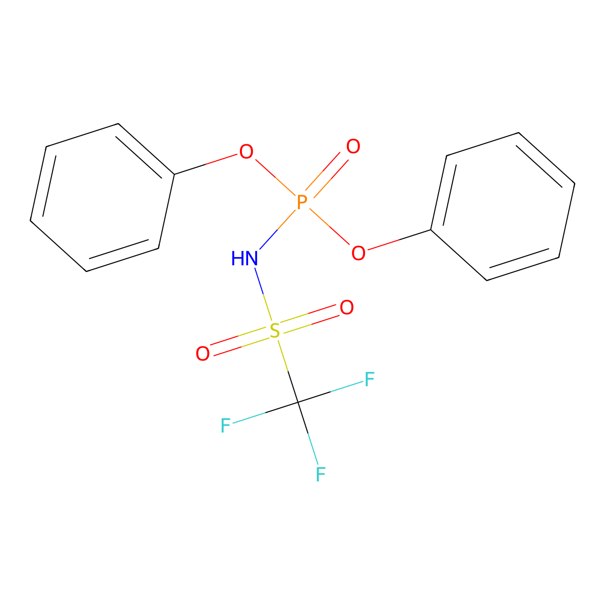 Diphenyl ((trifluoromethyl)sulfonyl)phosphoramidate molecular structure, CAS 1009647-84-0