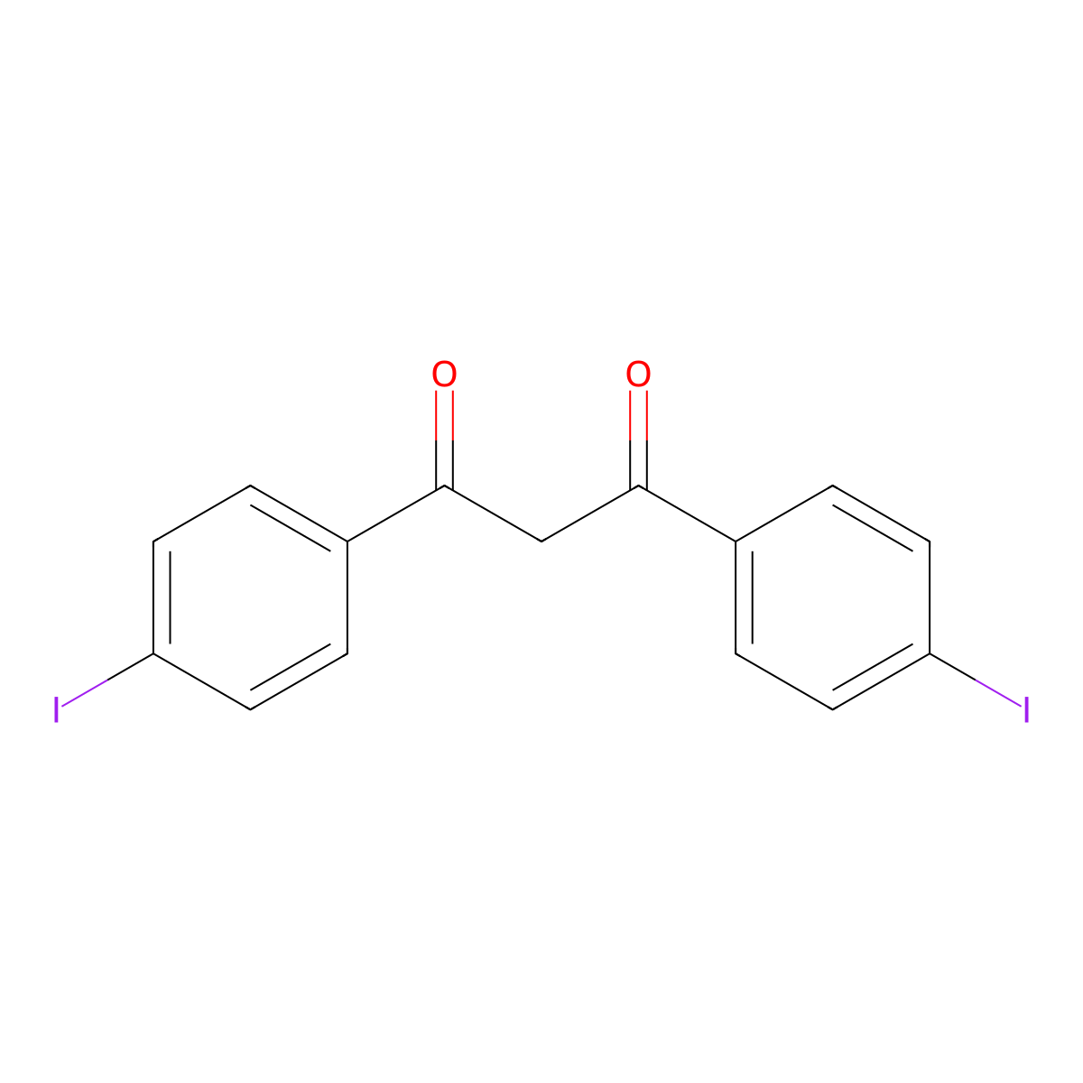 1,3-Bis(4-iodophenyl)propane-1,3-dione molecular structure, CAS 100965-70-6