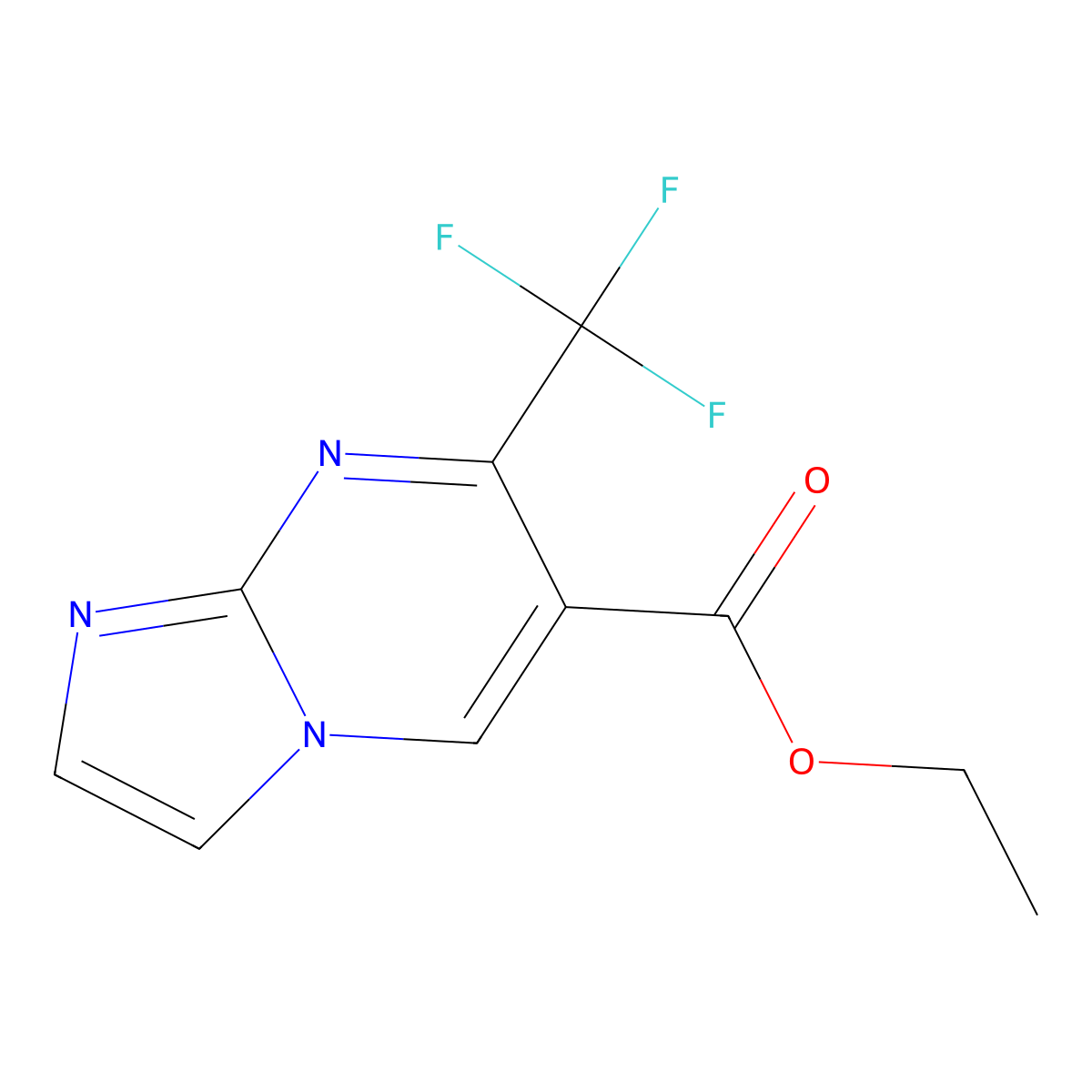 Ethyl 7-(trifluoromethyl)imidazo[1,2-a]pyrimidine-6-carboxylate molecular structure, CAS 1009662-98-9