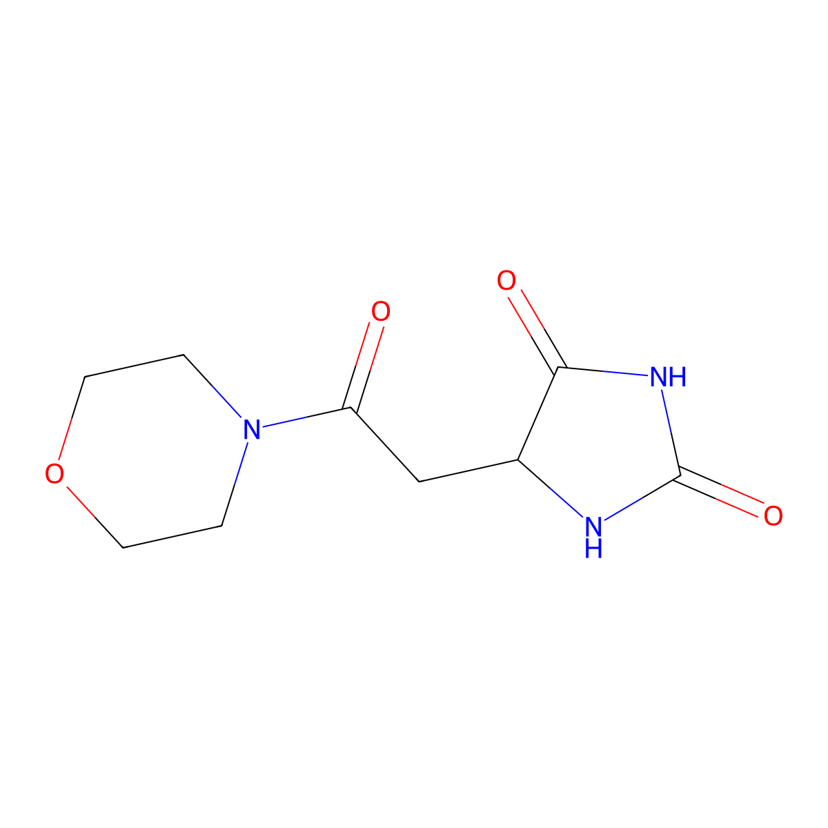 5-(2-(Morpholin-4-yl)-2-oxoethyl)imidazolidine-2,4-dione molecular structure, CAS 1009666-48-1