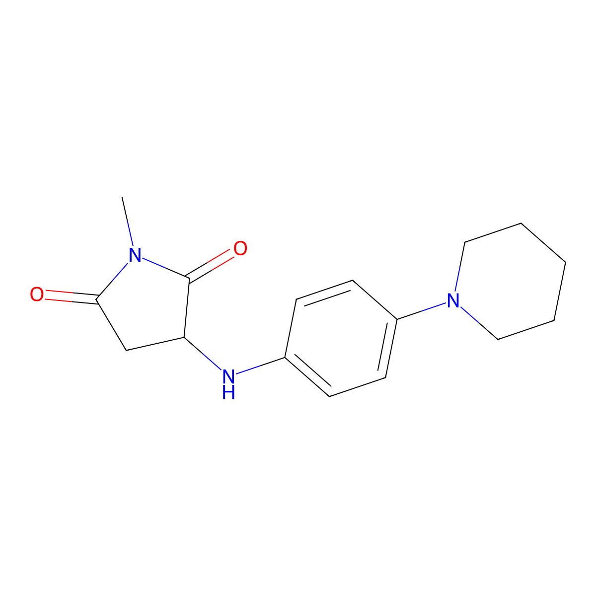 1-Methyl-3-[(4-piperidylphenyl)amino]azolidine-2,5-dione molecular structure, CAS 1009667-37-1