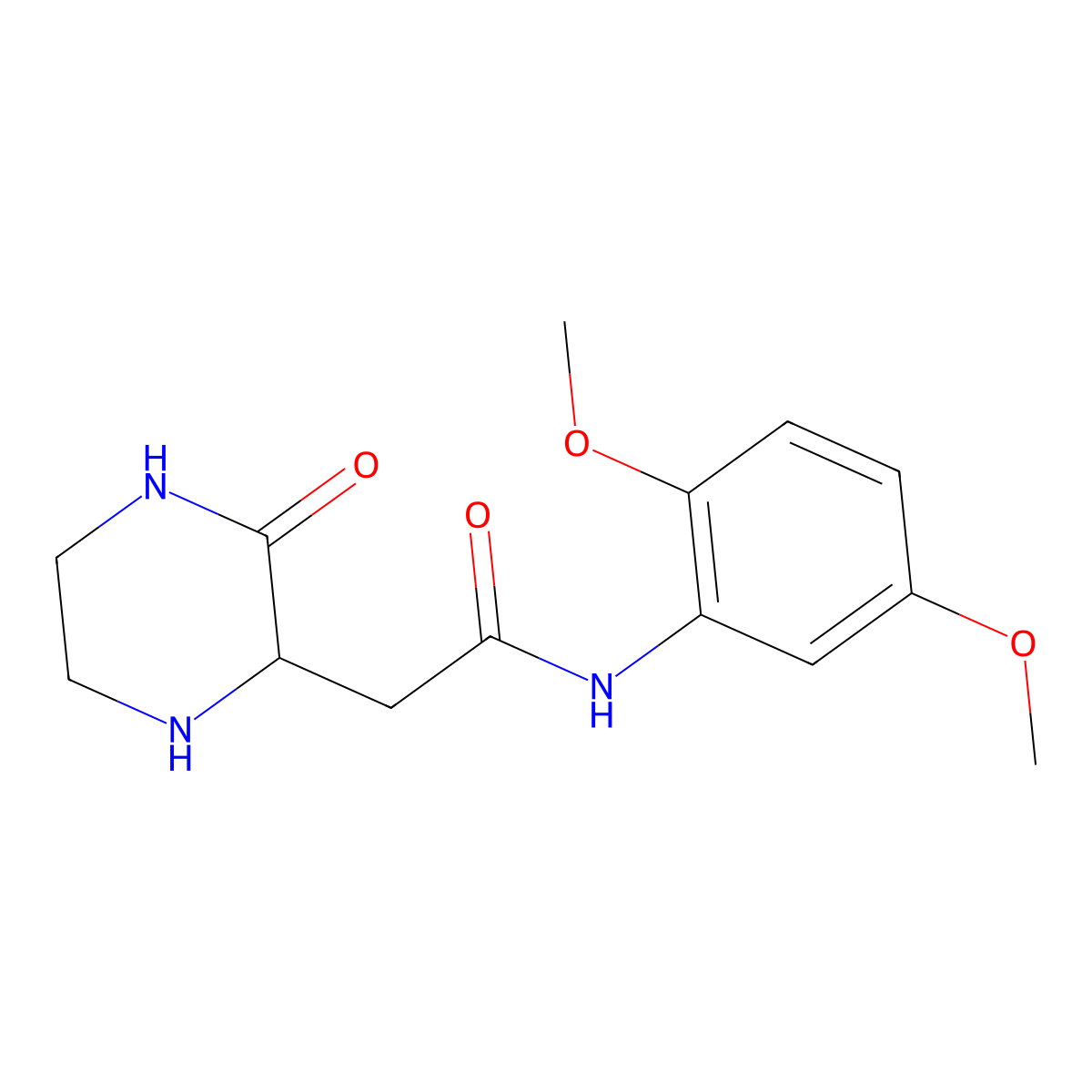 N-(2,5-dimethoxyphenyl)-2-(3-oxopiperazin-2-yl)acetamide molecular structure, CAS 1009674-90-1