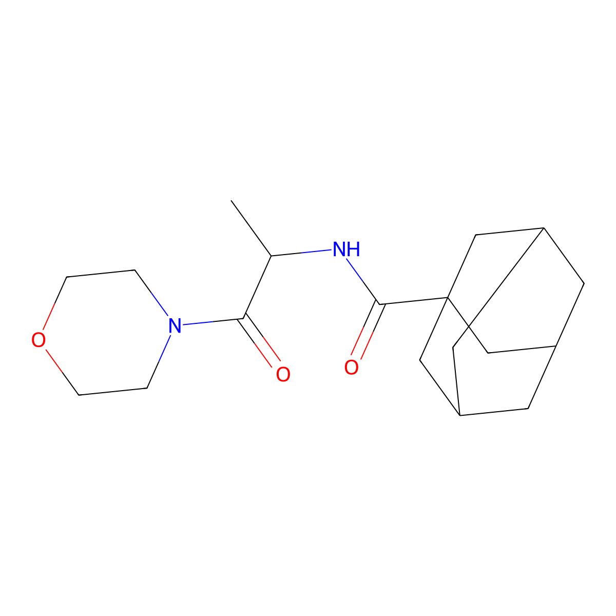 N-[1-(morpholin-4-yl)-1-oxopropan-2-yl]adamantane-1-carboxamide molecular structure, CAS 1009678-87-8
