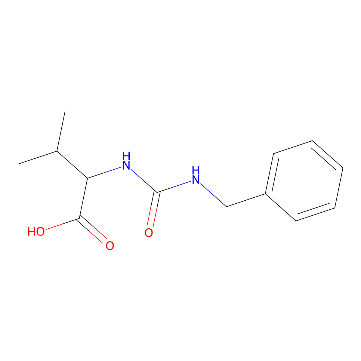 2-((Benzylcarbamoyl)amino)-3-methylbutanoic acid molecular structure, CAS 1009681-22-4