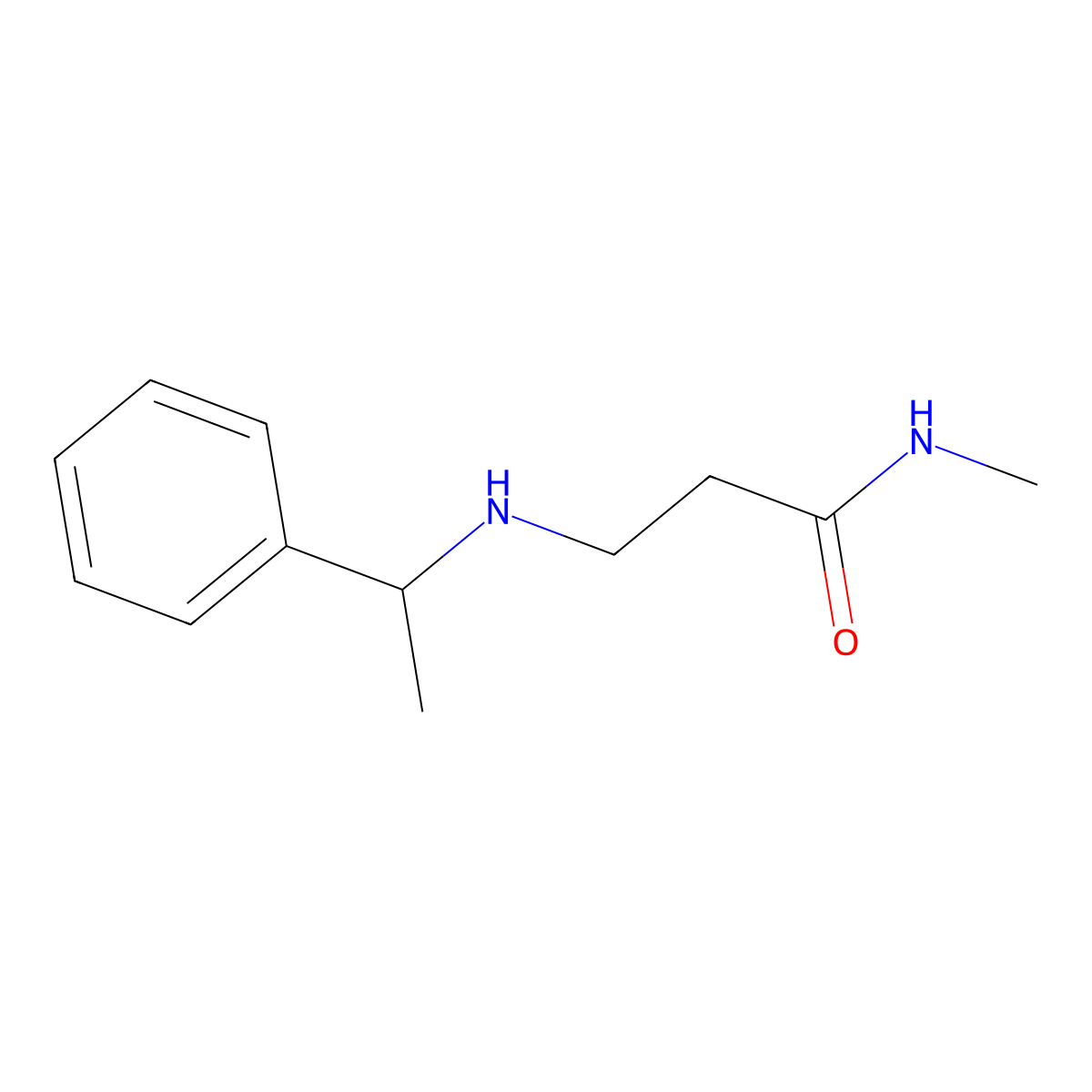 N-Methyl-3-[(1-phenylethyl)amino]propanamide molecular structure, CAS 1009683-01-5