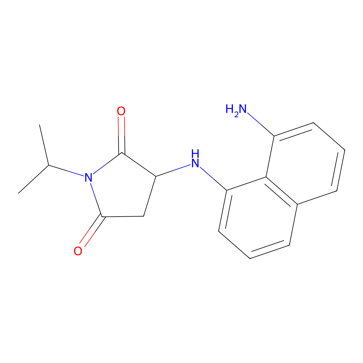 3-(8-Amino-naphthalen-1-ylamino)-1-isopropyl-pyrrolidine-2,5-dione molecular structure, CAS 1009693-76-8