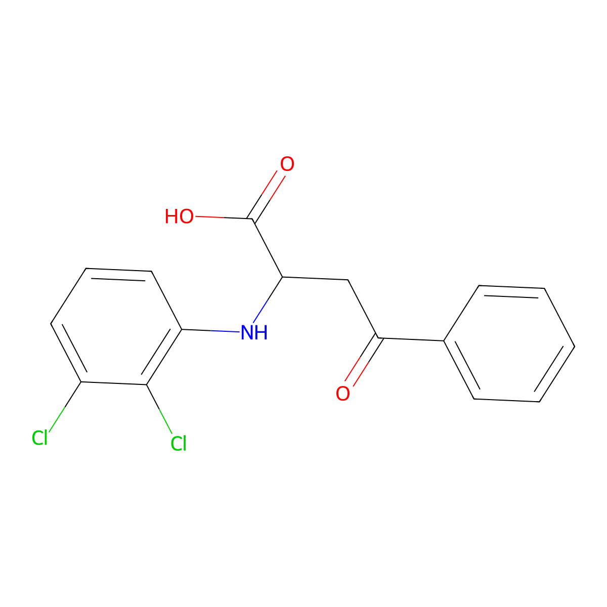 2-(2,3-Dichloroanilino)-4-oxo-4-phenylbutanoic acid molecular structure, CAS 1009694-54-5