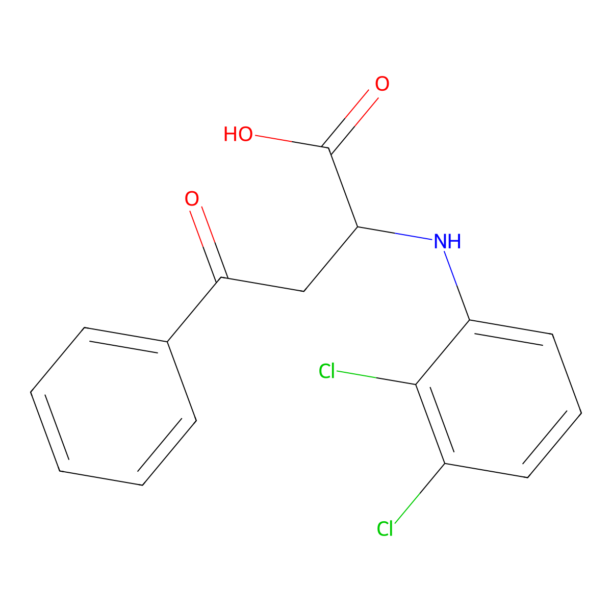 2-(2,3-Dichloroanilino)-4-oxo-4-phenylbutanoic acid molecular structure, CAS 1009694-54-5