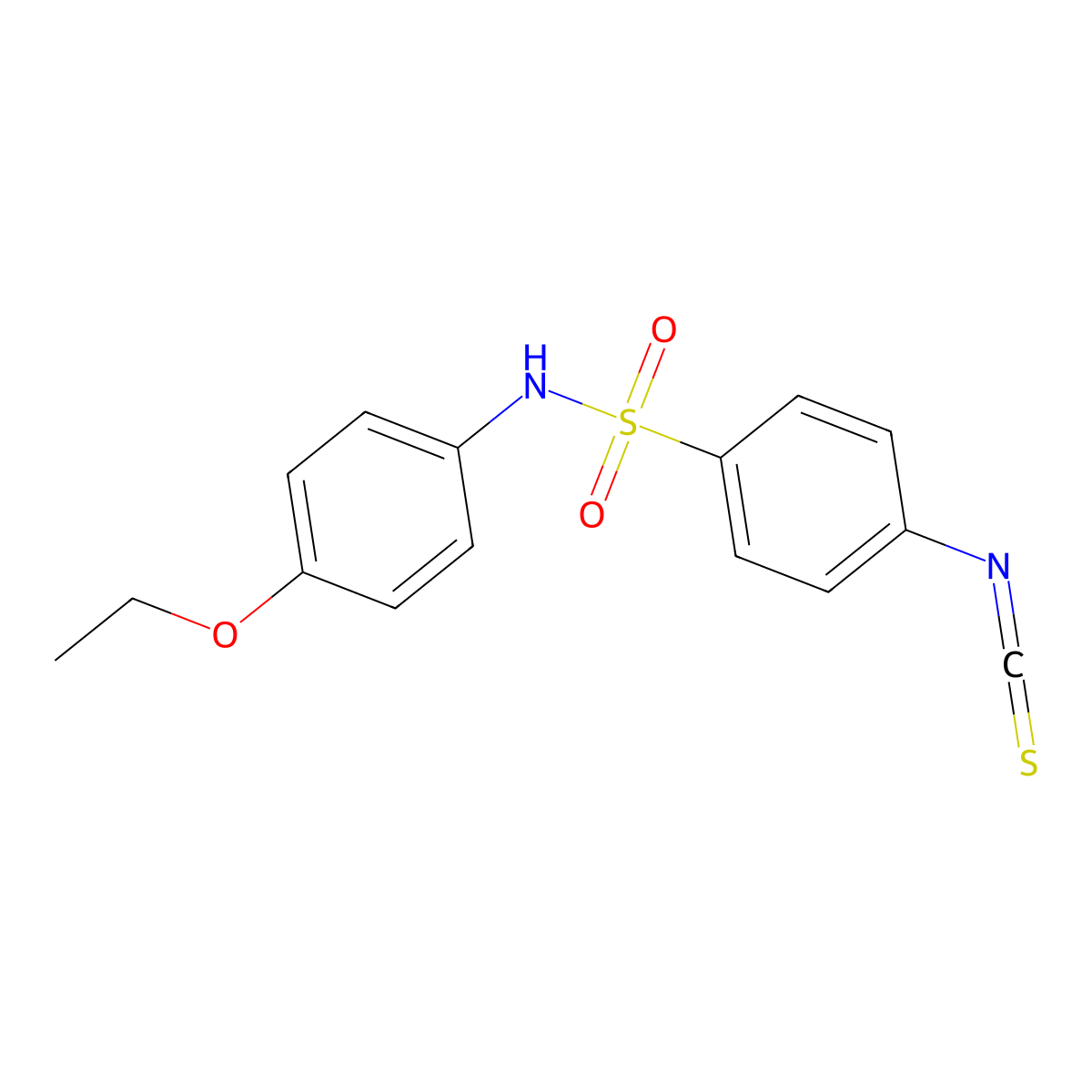 N-(4-ethoxyphenyl)-4-isothiocyanatobenzenesulfonamide molecular structure, CAS 100970-00-1