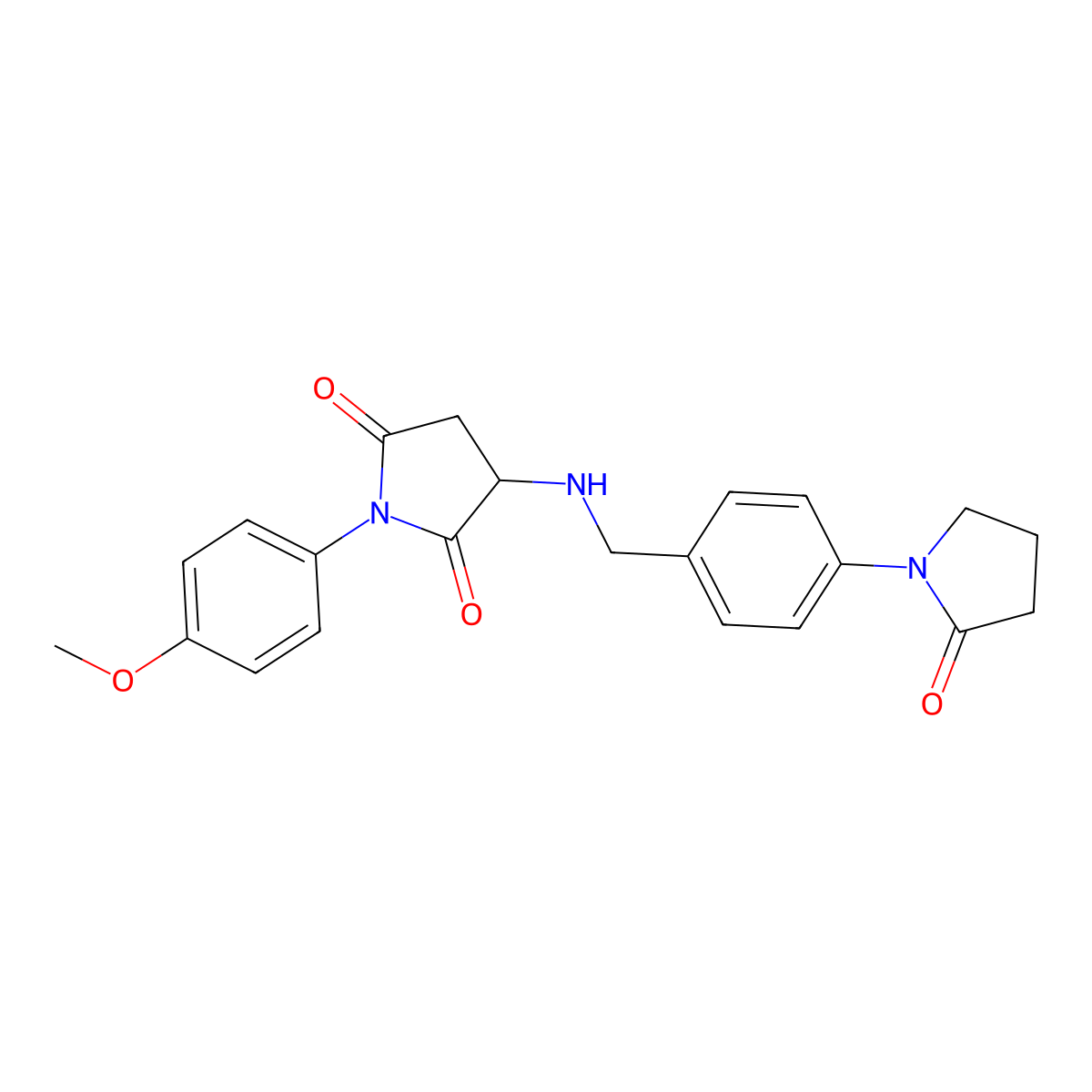 1-(4-Methoxyphenyl)-3-[[4-(2-oxopyrrolidin-1-yl)phenyl]methylamino]pyrrolidine-2,5-dione molecular structure, CAS 1009701-76-1