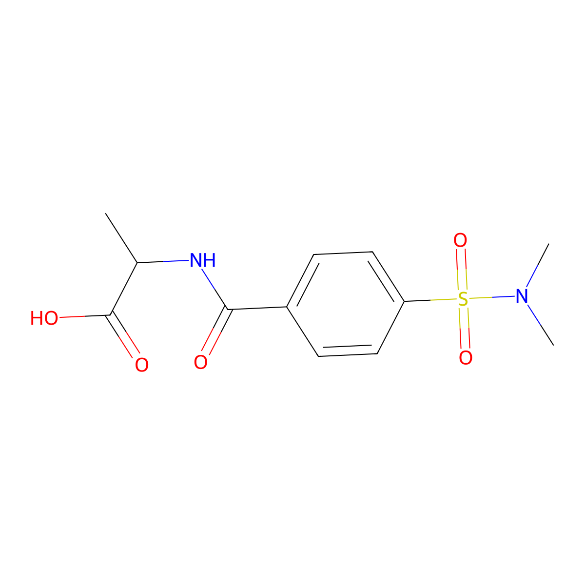 2-((4-(Dimethylsulfamoyl)phenyl)formamido)propanoic acid molecular structure, CAS 1009703-91-6