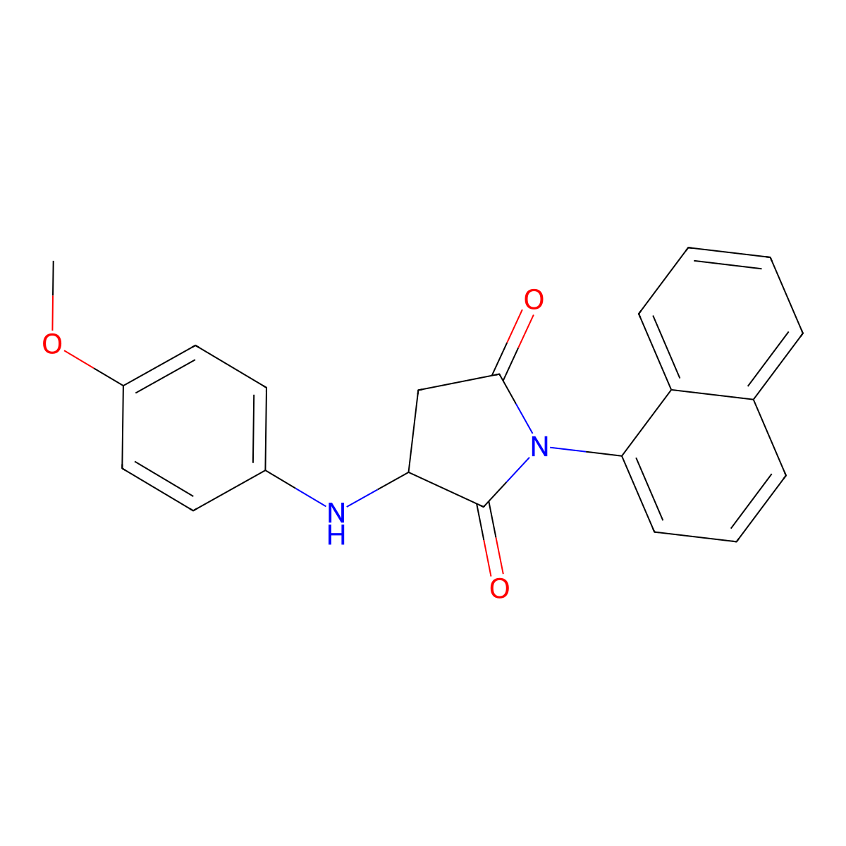 3-[(4-Methoxyphenyl)amino]-1-(naphthalen-1-yl)pyrrolidine-2,5-dione molecular structure, CAS 1009707-64-5