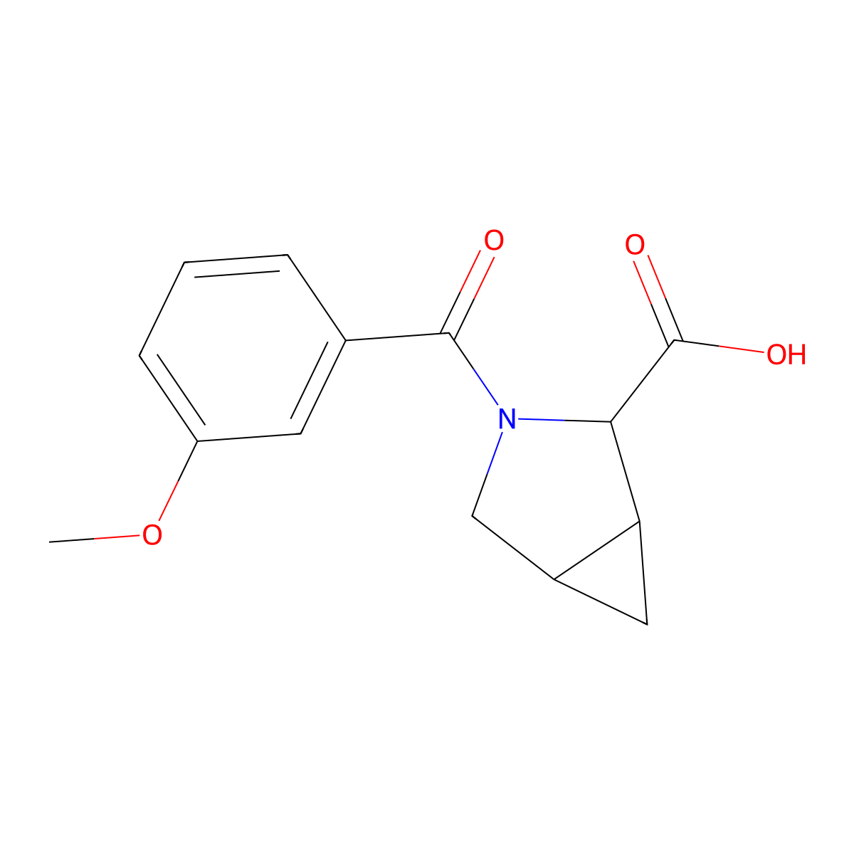 3-(3-methoxybenzoyl)-3-azabicyclo[3.1.0]hexane-2-carboxylic Acid molecular structure, CAS 1009708-17-1