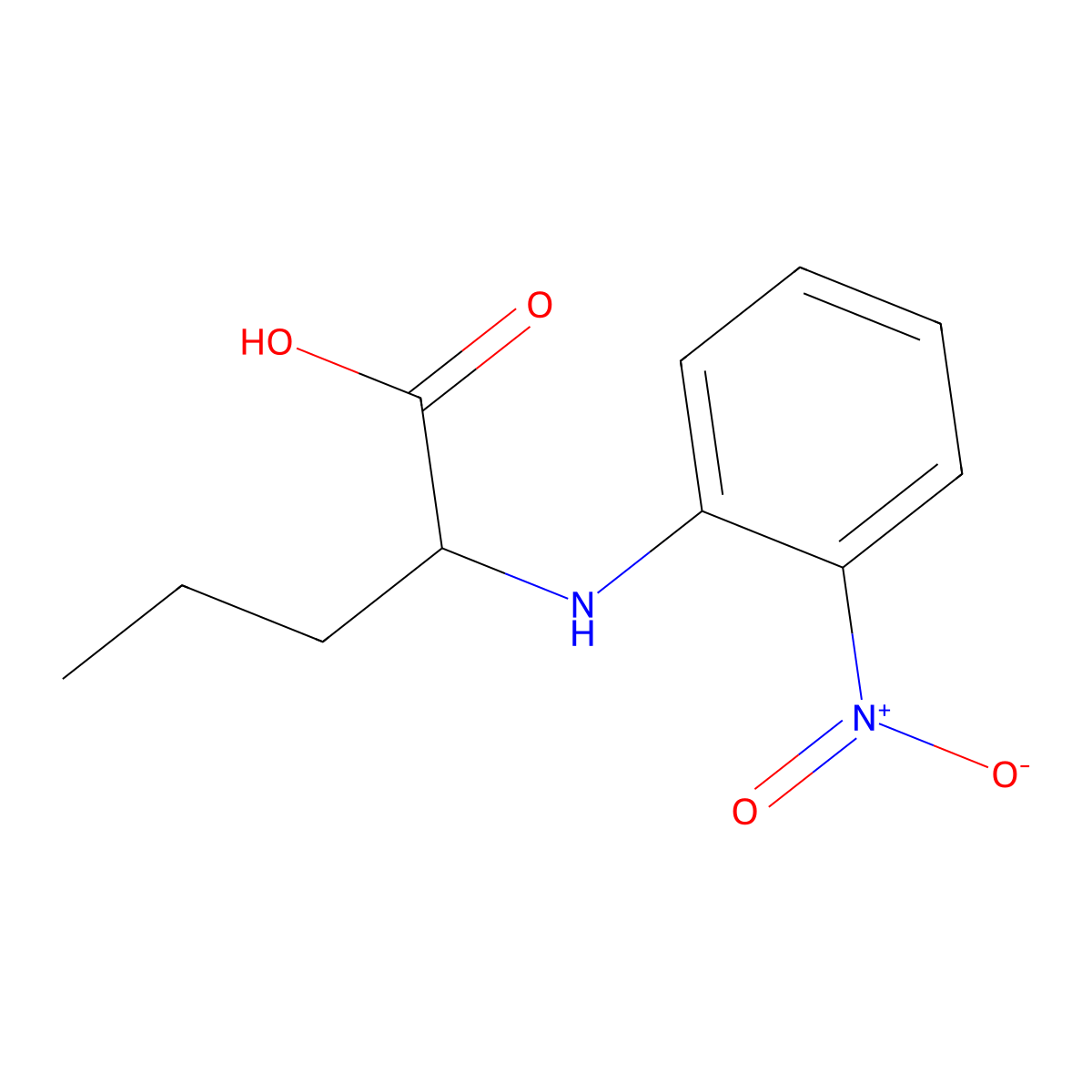 2-(2-Nitroanilino)pentanoic acid molecular structure, CAS 1009716-86-2