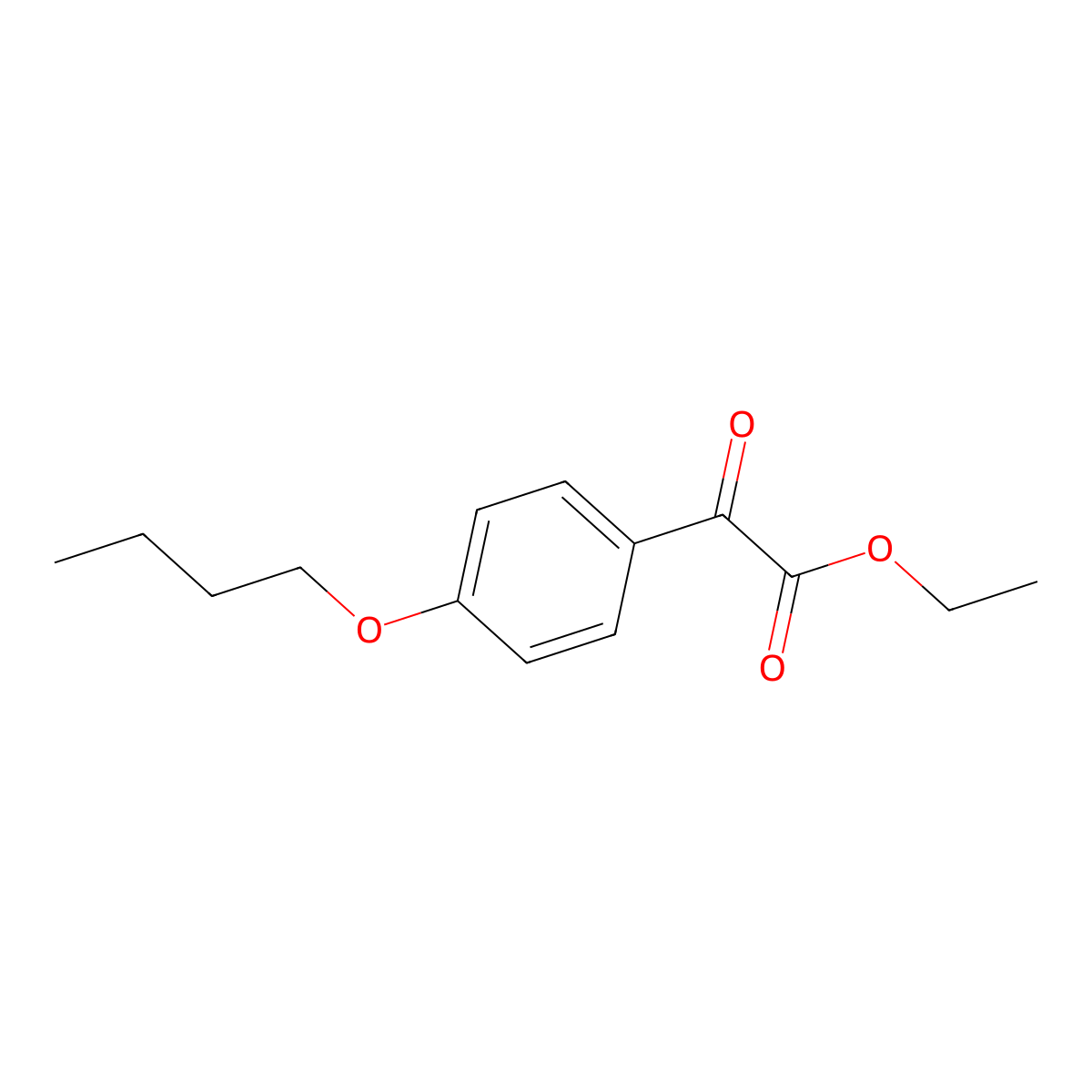 Ethyl 2-(4-butoxyphenyl)-2-oxoacetate molecular structure, CAS 100972-51-8
