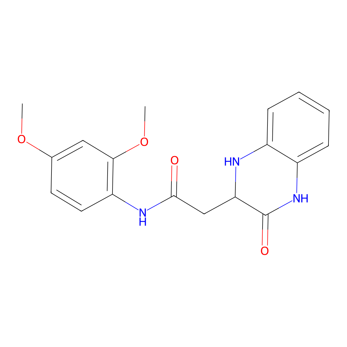 N-(2,4-dimethoxyphenyl)-2-(3-oxo-1,2,3,4-tetrahydroquinoxalin-2-yl)acetamide molecular structure, CAS 1009720-05-1