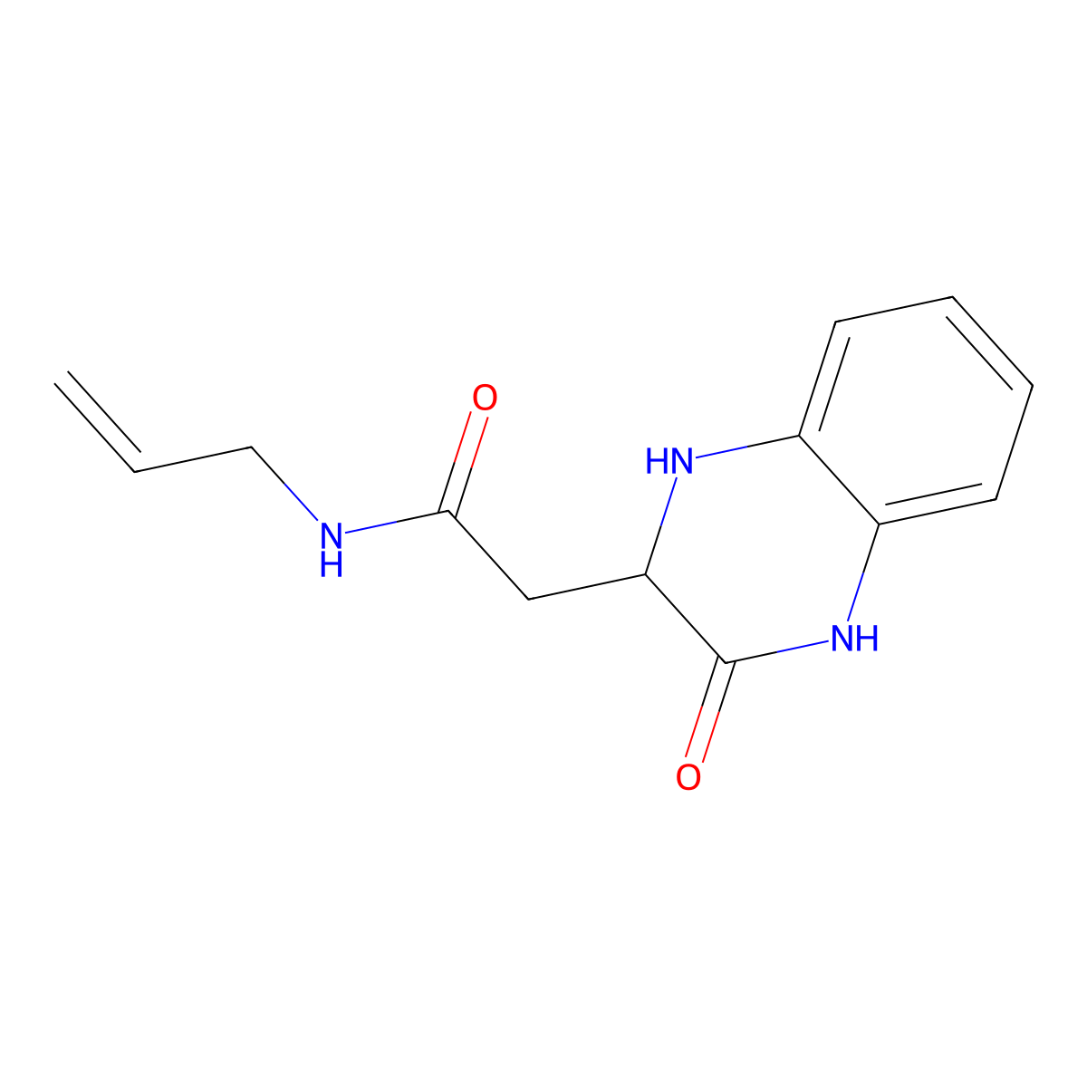2-(3-oxo-2,4-dihydro-1H-quinoxalin-2-yl)-N-prop-2-enylacetamide molecular structure, CAS 1009721-82-7