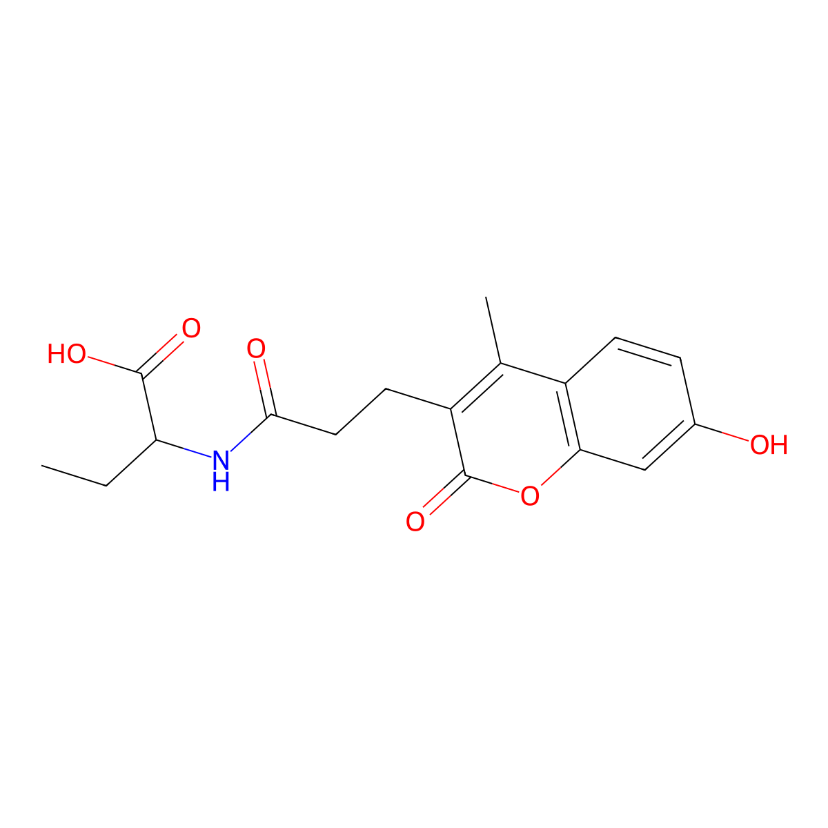 2-{[3-(7-hydroxy-4-methyl-2-oxo-2H-chromen-3-yl)propanoyl]amino}butanoic acid molecular structure, CAS 1009723-73-2