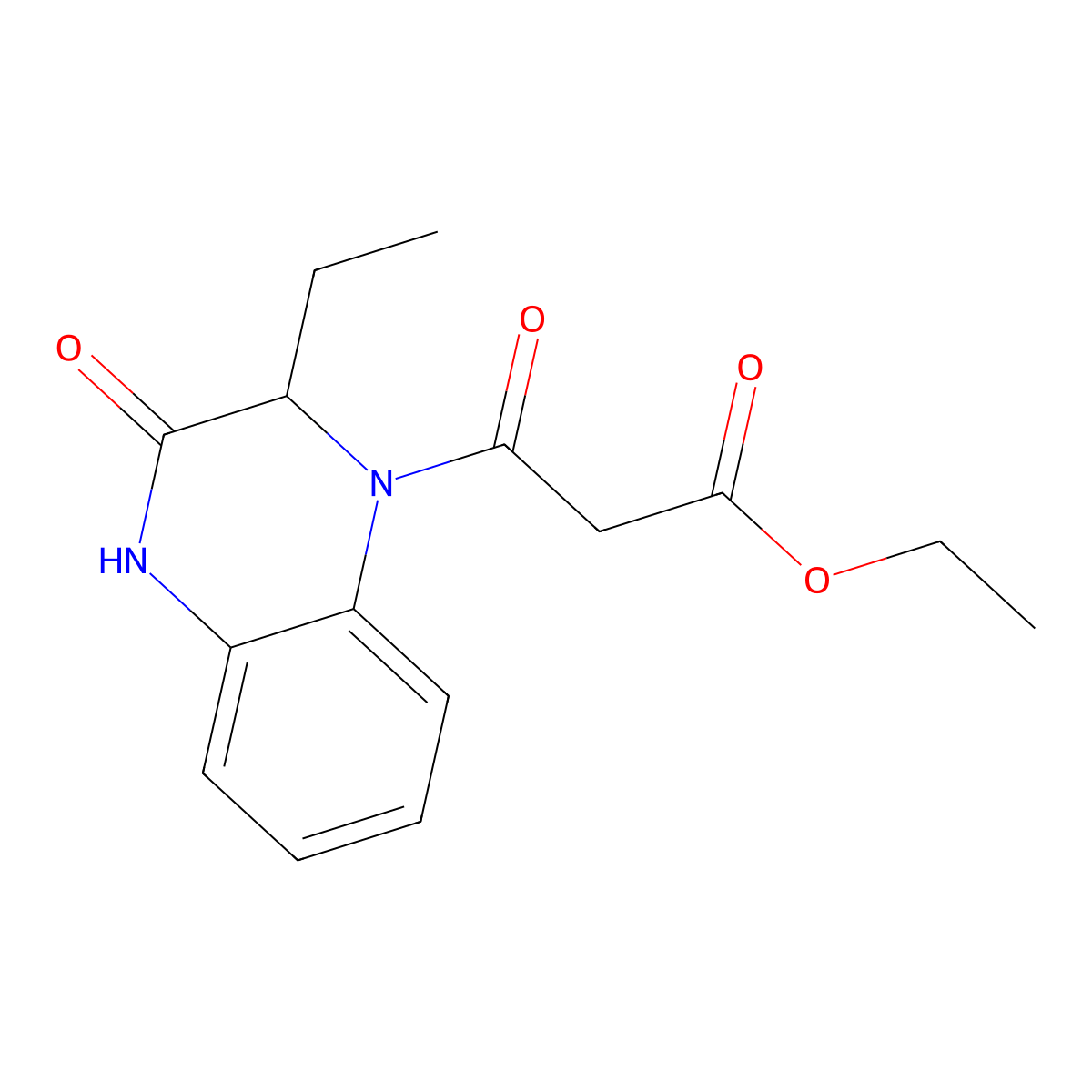 ethyl 3-[2-ethyl-3-oxo-3,4-dihydro-1(2H)-quinoxalinyl]-3-oxopropanoate molecular structure, CAS 1009726-93-5