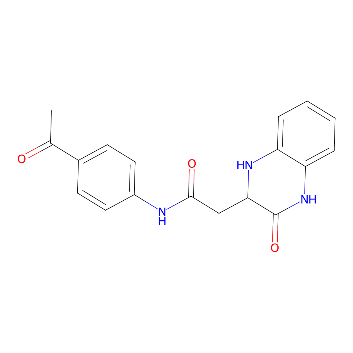 N-(4-acetylphenyl)-2-(3-oxo-1,2,3,4-tetrahydroquinoxalin-2-yl)acetamide molecular structure, CAS 1009727-00-7