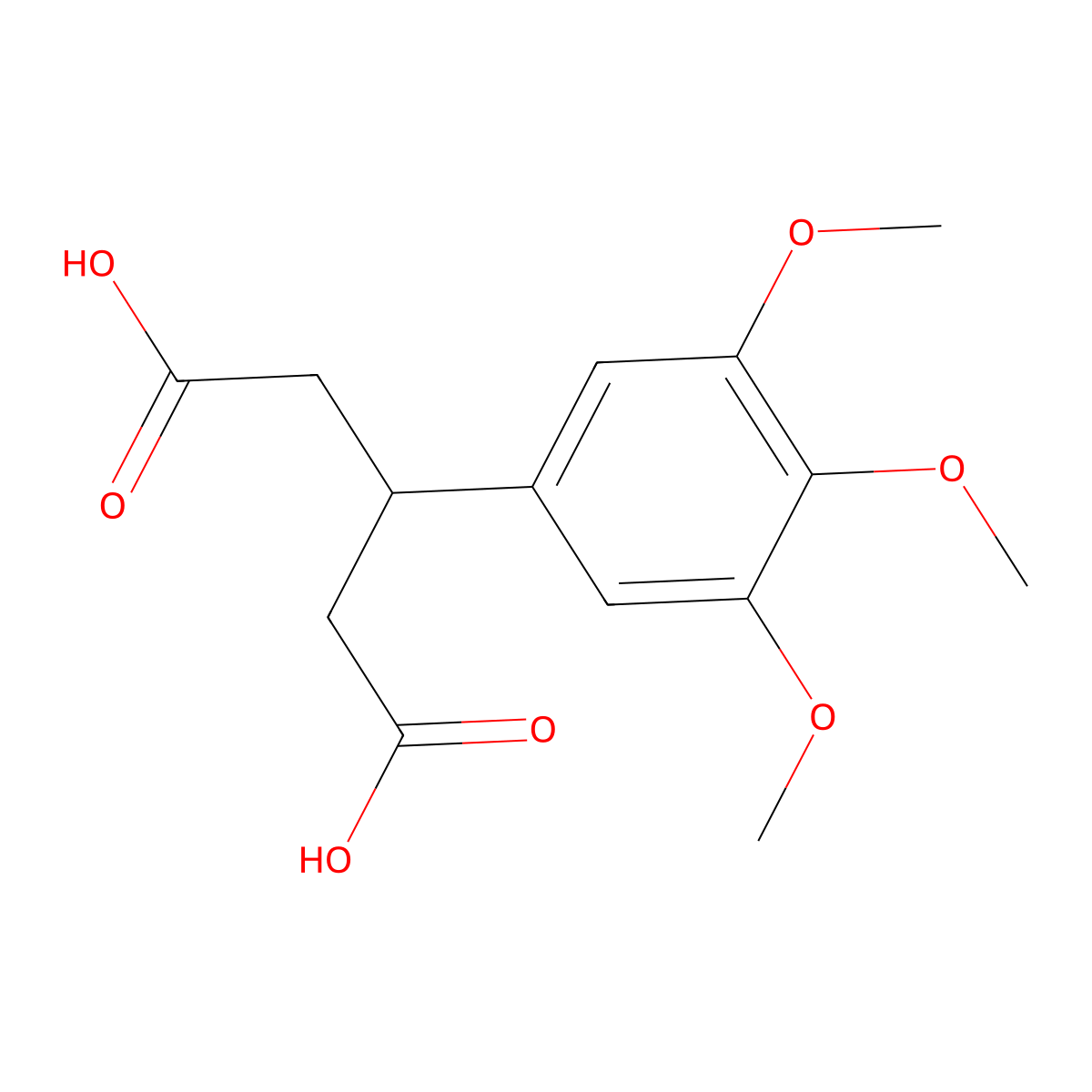 3-(3,4,5-Trimethoxyphenyl)pentanedioic acid molecular structure, CAS 100973-09-9