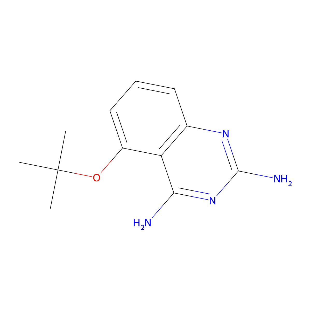 5-Tert-butoxyquinazoline-2,4-diamine molecular structure, CAS 1009734-33-1