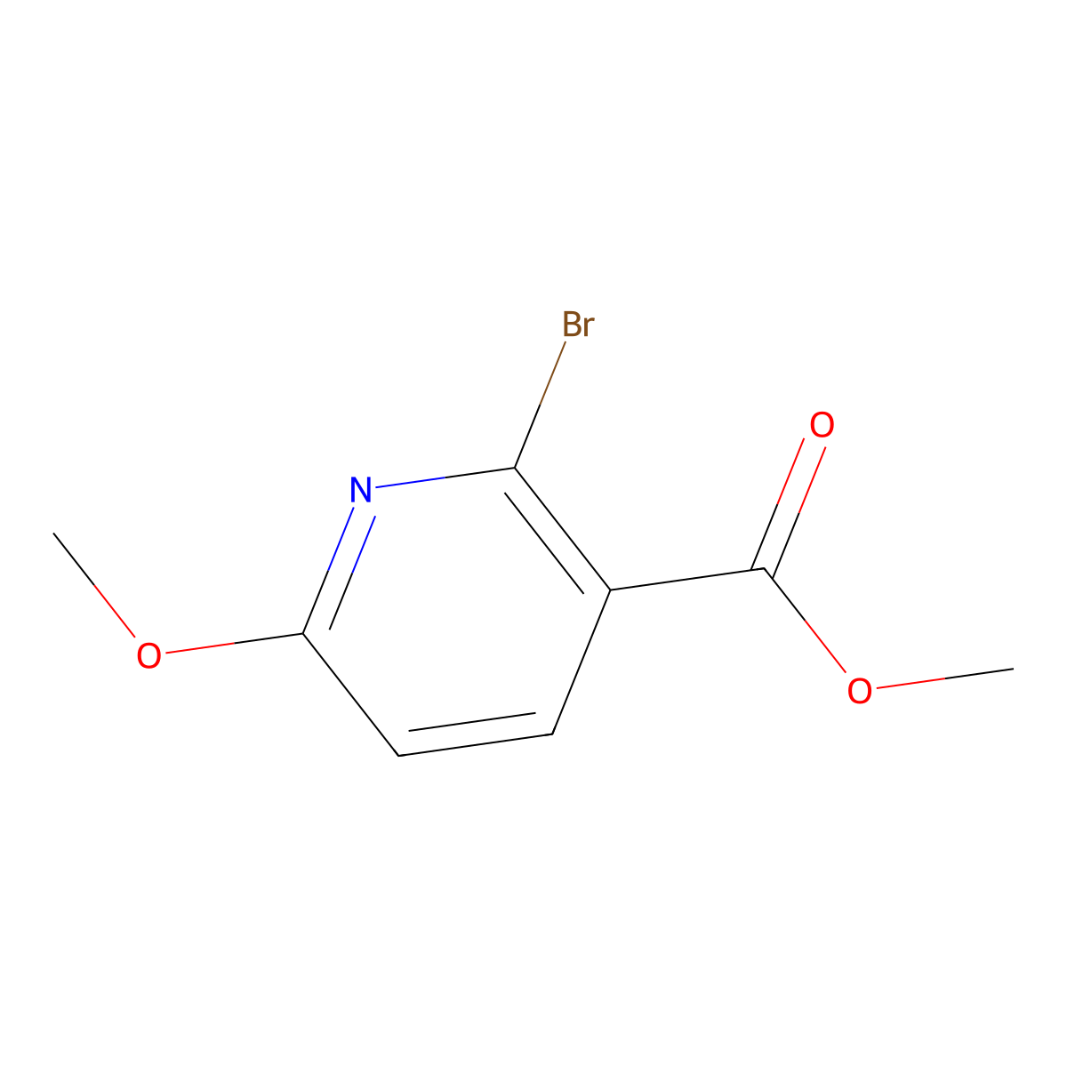 Methyl 2-bromo-6-methoxynicotinate molecular structure, CAS 1009735-23-2