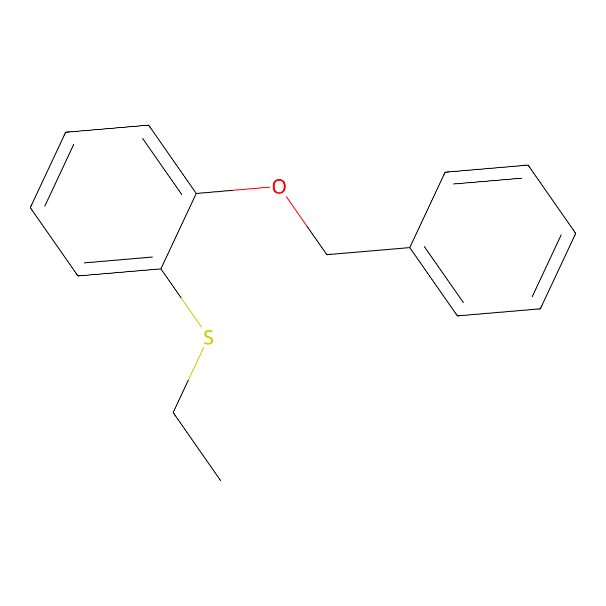 (2-(Benzyloxy)phenyl)(ethyl)sulfane molecular structure, CAS 100975-78-8