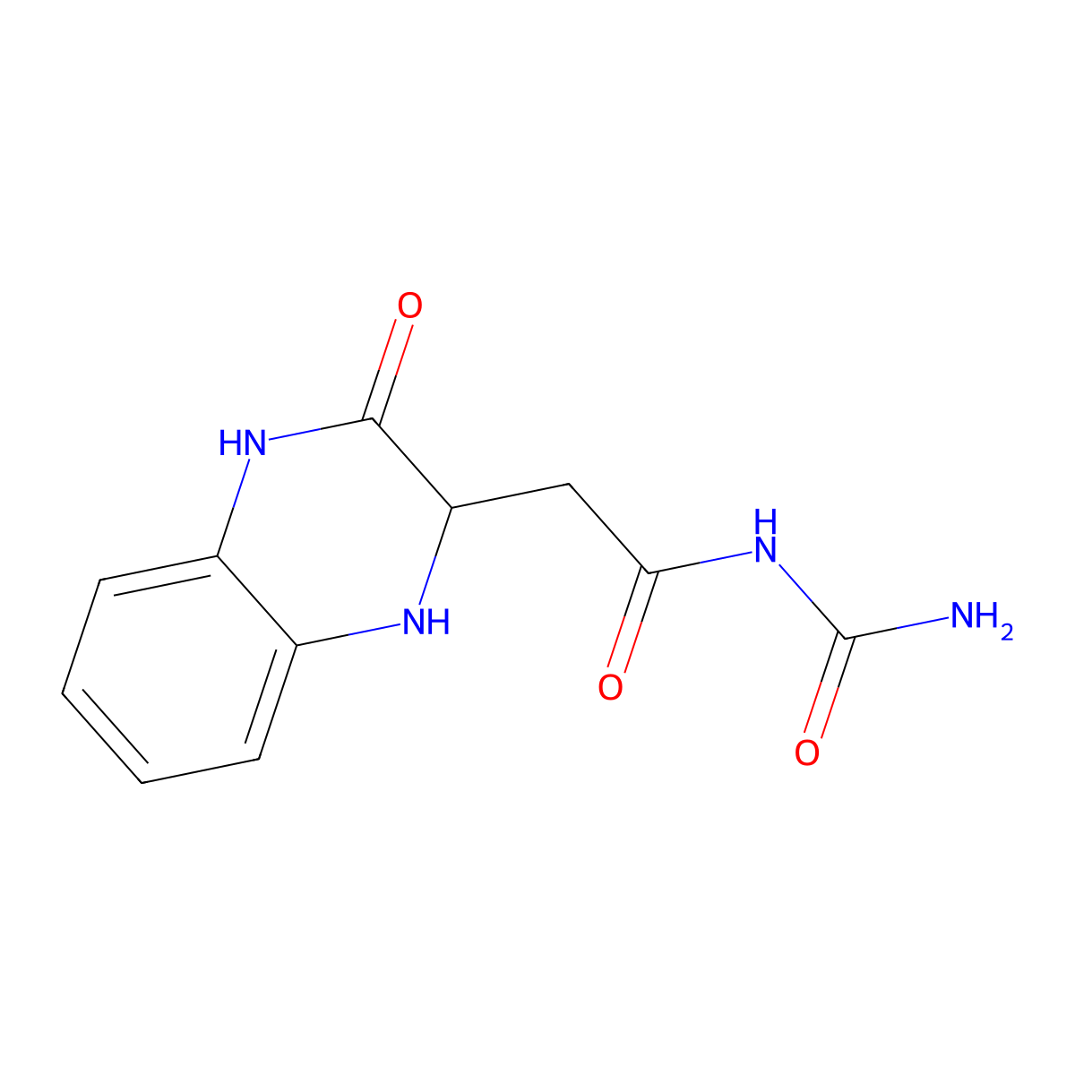 N-carbamoyl-2-(3-oxo-1,2,3,4-tetrahydroquinoxalin-2-yl)acetamide molecular structure, CAS 1009750-07-5