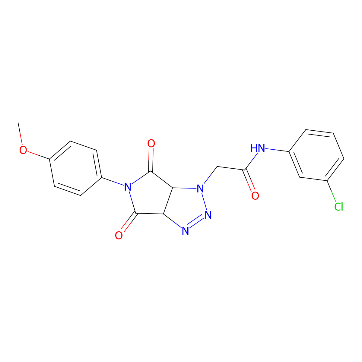 N-(3-chlorophenyl)-2-(5-(4-methoxyphenyl)-4,6-dioxo-4,5,6,6a-tetrahydropyrrolo[3,4-d][1,2,3]triazol-1(3aH)-yl)acetamide molecular structure, CAS 1009757-26-9