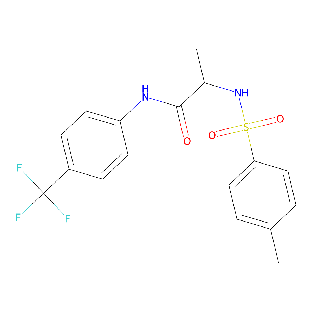 2-[(4-methylphenyl)sulfonylamino]-N-[4-(trifluoromethyl)phenyl]propanamide molecular structure, CAS 1009769-87-2